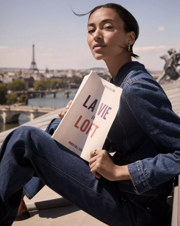 Girl in denim outfit