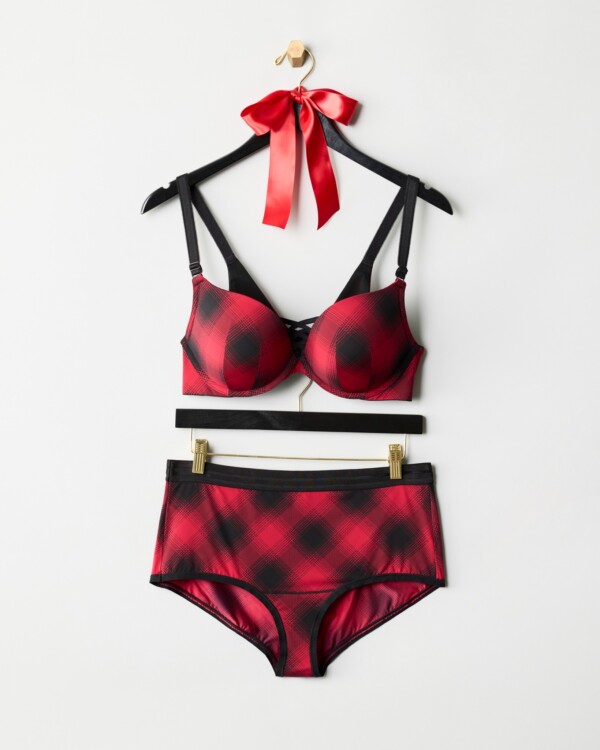 Plaid bra & underwear